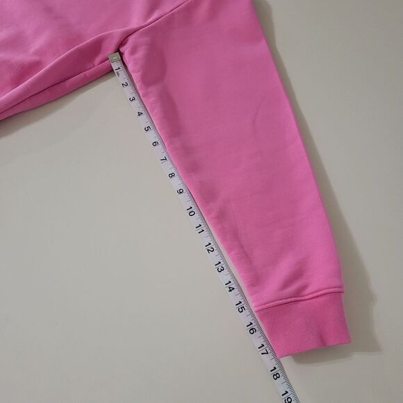 Frame Denim Oversized Crew Hot Pink Long Sleeve Sweatshirt - Picture 12 of 16